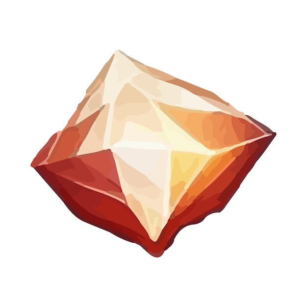 Een diamant Kristal edelstenen vector edelsteen en juweel icoon Geïsoleerde cartoon mineraal kristal