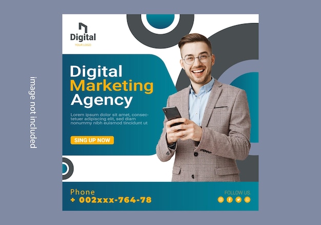 Een digitale advertentie voor een digitaal marketingbureau