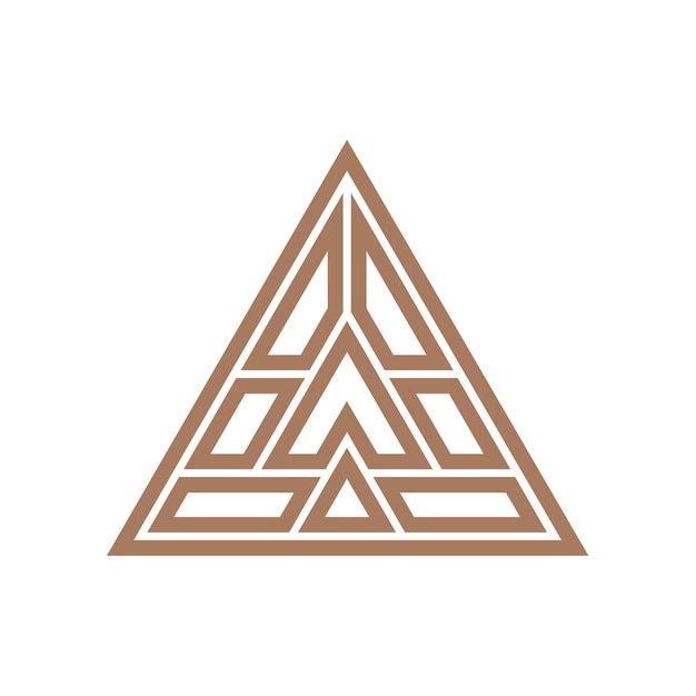 Een driehoek met een geometrisch patroon