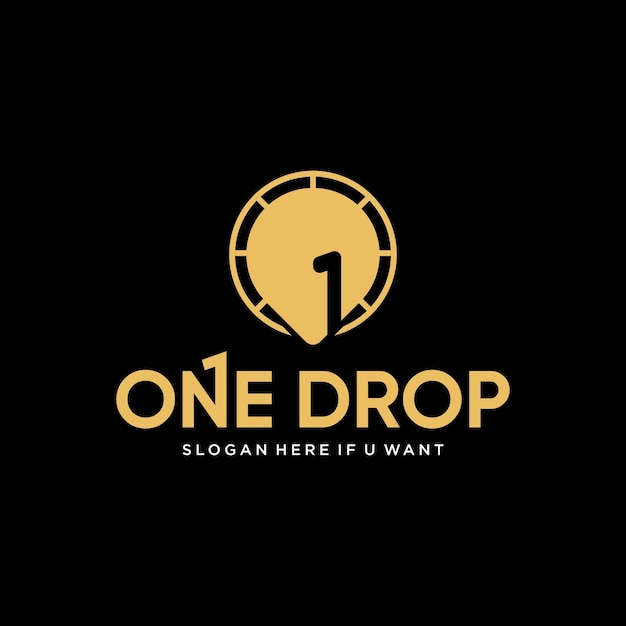 Een drop logo-ontwerp moderne sjabloon minimaal