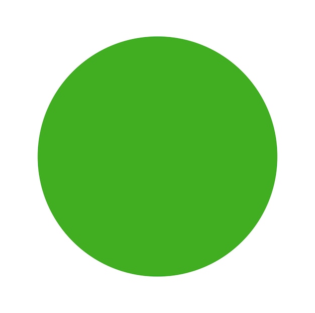 Een effen groene stip in een vectorvorm