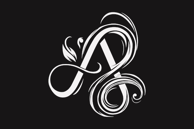 Een elegant en verfijnd logo met een vloeiende en sierlijke 'A' voor een luxe modemerk