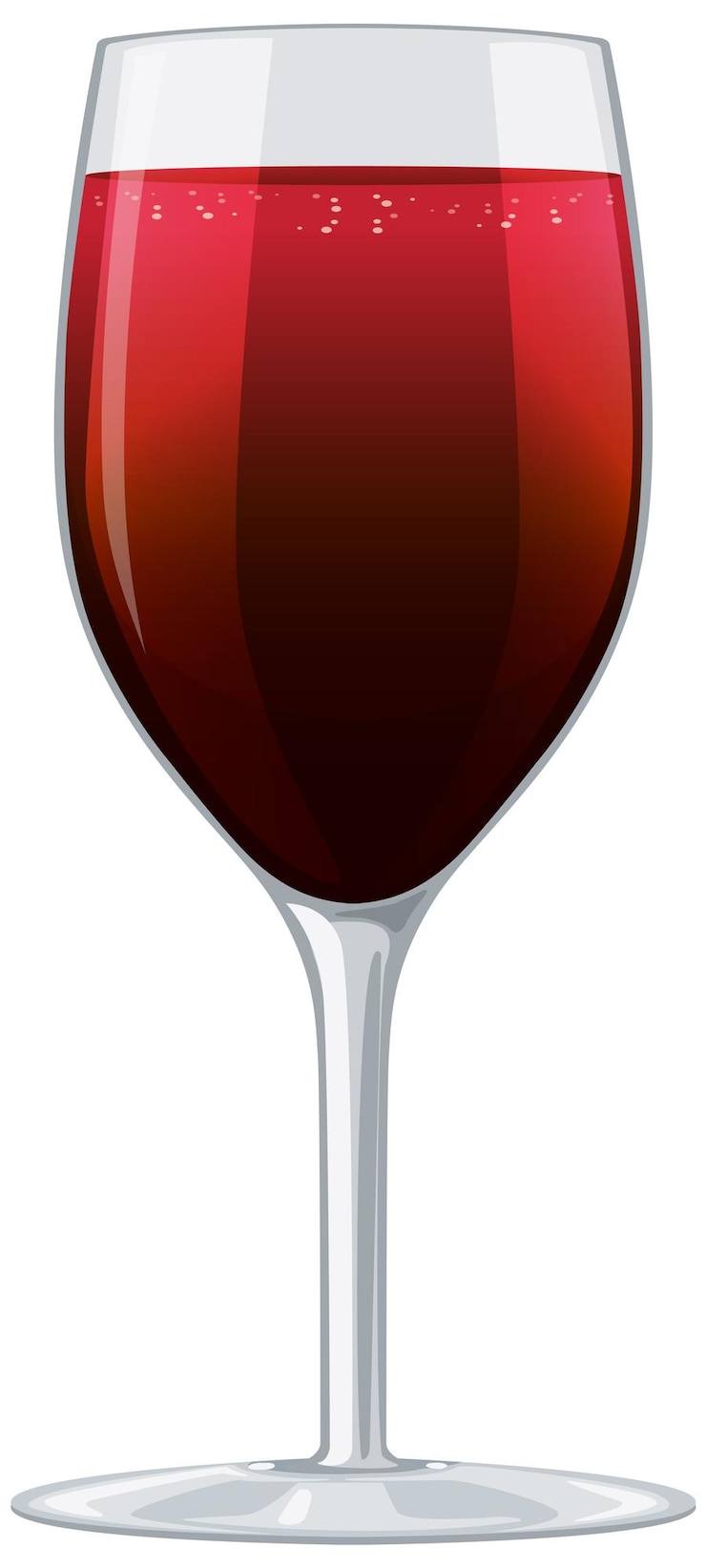 Vector een elegant glas rode wijn