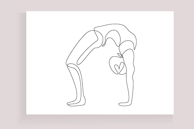 een fitte atleet vrouw sport pilates yoga doen stretch tekening pose stijl concept