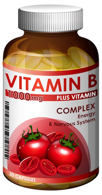 Een fles vitamine b