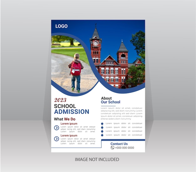 Vector een flyer voor een schooltoelatingsbedrijf