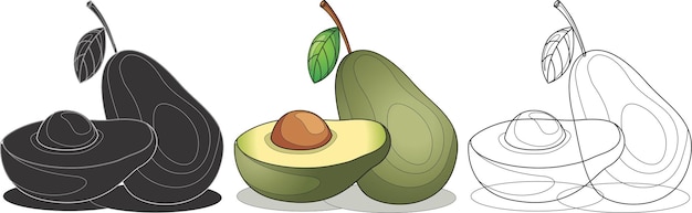 Een foto van een avocado met het woord avocado erop