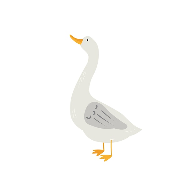 Een gans die wil vliegen vector