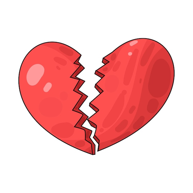 Een gebroken hart.