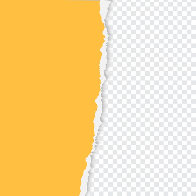 Een geel gescheurd papier met een gescheurde rand