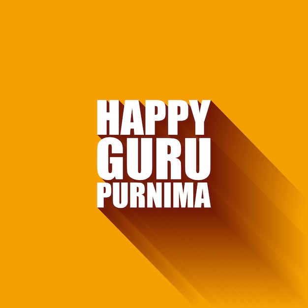 Een gele achtergrond met de woorden happy guru purnima erop