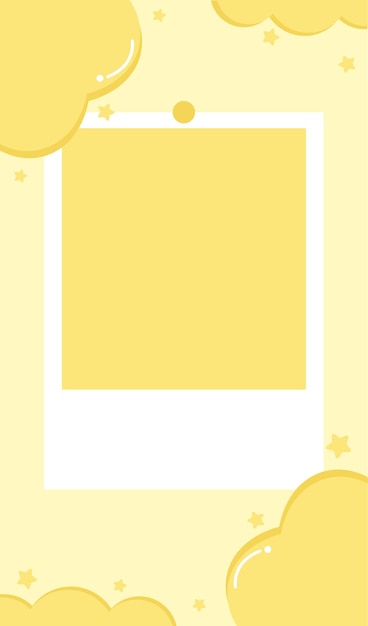 een gele blanke poster met een sterren en wolken
