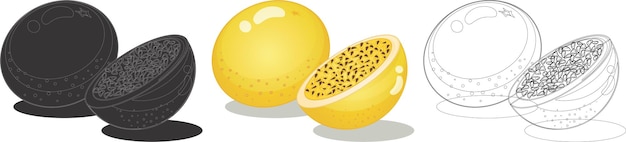 Een gele vrucht met zaden