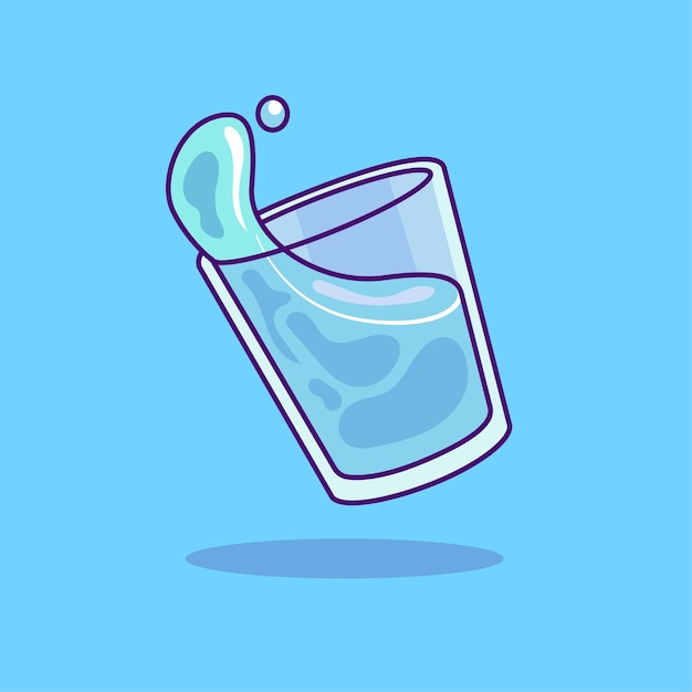 Vector een glas mineraalwater illustrraiton