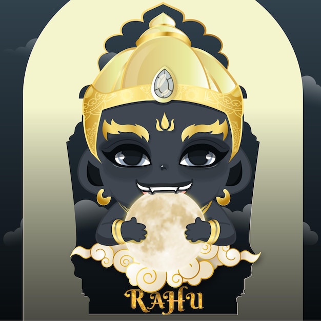 Een god van India genaamd Rahu.