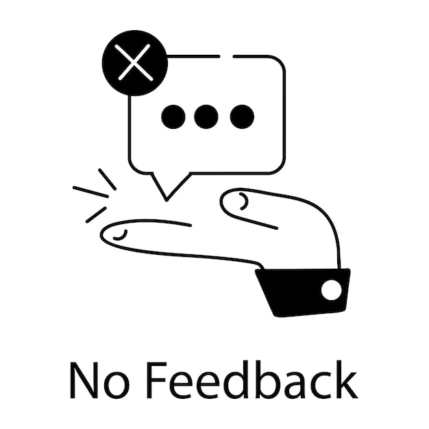 Een goed ontworpen lineair icoon zonder feedback