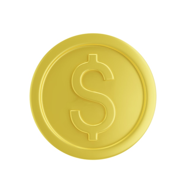 een gouden munt met een dollarteken erop