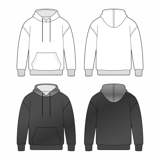een grijze en zwarte zip-up hoodie jas met een hoodie erop