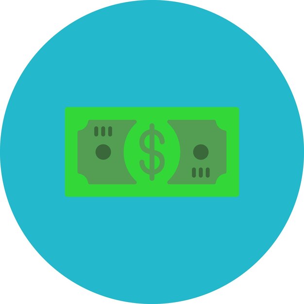een groen dollarbiljet met een blauwe achtergrond met de tekst dollarbiljetten