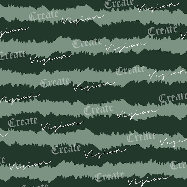 Een groen en grijs patroon met het woord create erop.