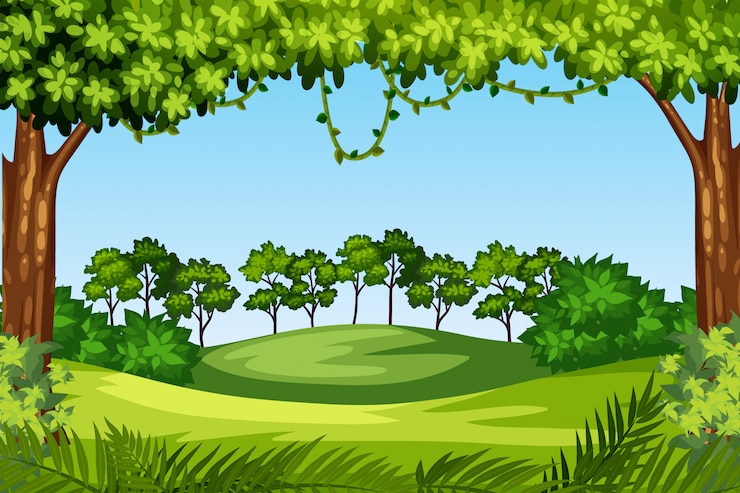 Vector een groen natuurlandschap