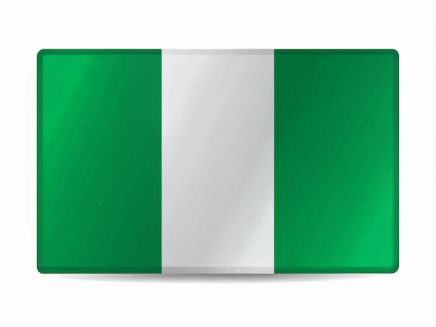 een groen-witte Nigeriaanse vlag met een witte streep