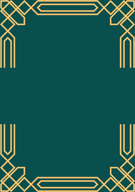 een groene en gouden banner met de naam van het bedrijf