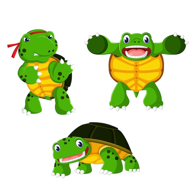 Een groep schildpad cartoon