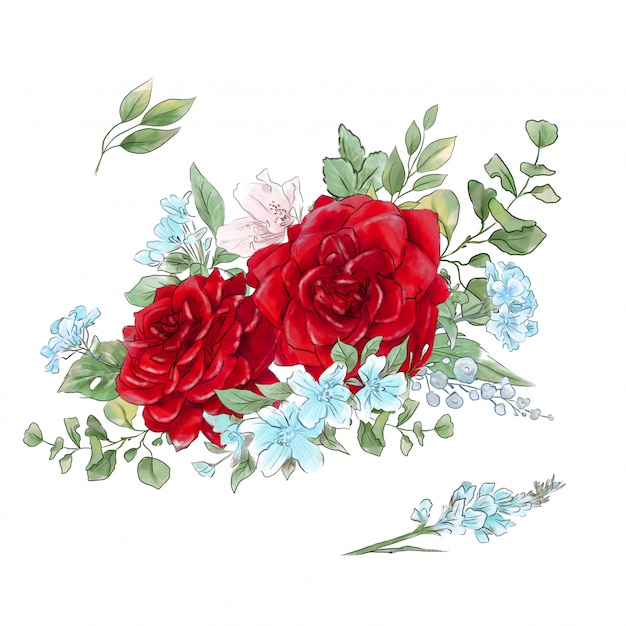 Een groot aantal aquarellen zachte rozen super kwaliteit.