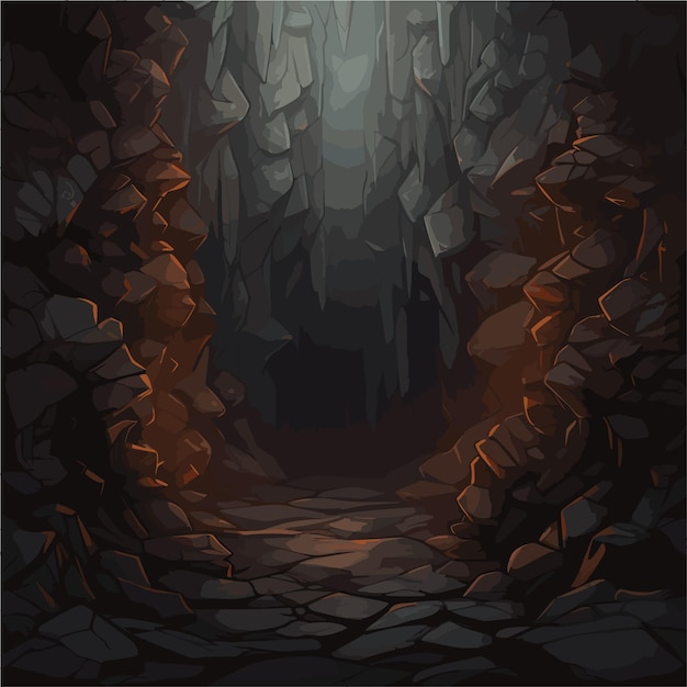 een grot met een grotingang magisch mysterie eng jungle fantasie schaduw in het spel