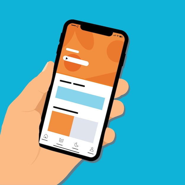 Een hand die een telefoon vasthoudt met het woord chat op het scherm.