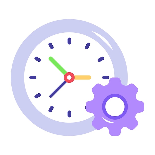 Een handig plat icoon van timemanagement