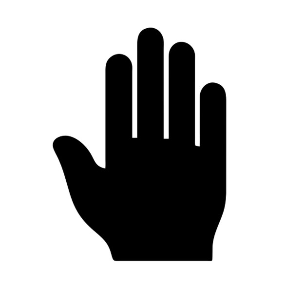 een handpictogram