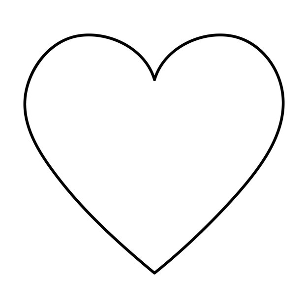 Vector een hartvorm met het woord liefde erop.