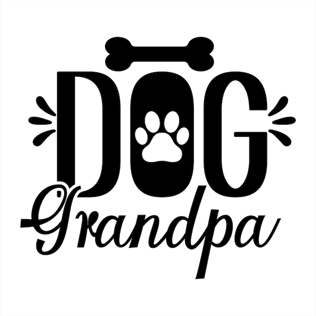 Een hondenopa-logo met een pootafdruk die hondenopa zegt.