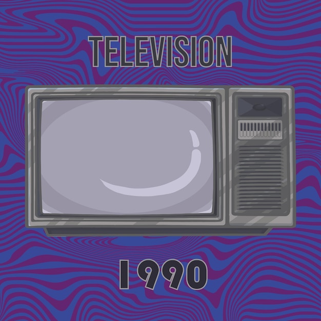 Een illustratie van de televisie uit de jaren 90