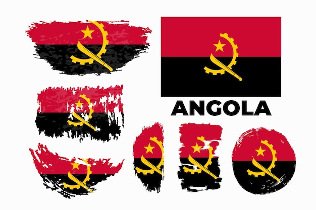 Een illustratie van de vlag van Angola paginasymbool Vectorillustratie