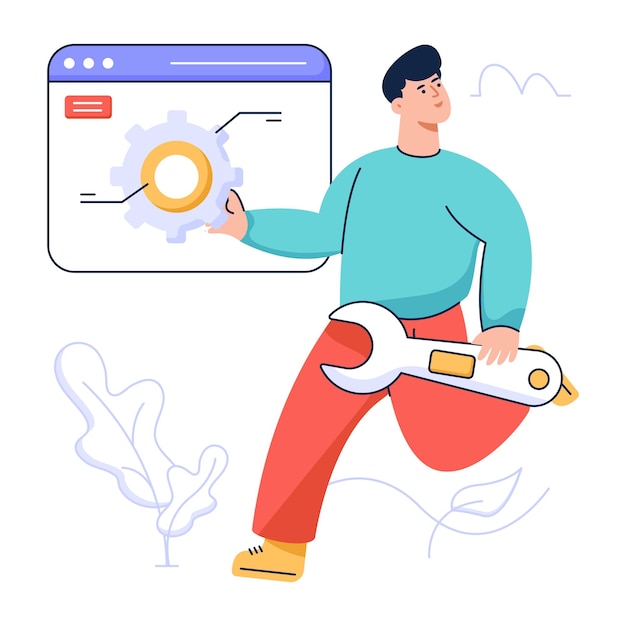 Een illustratie van een automaat plat ontwerp