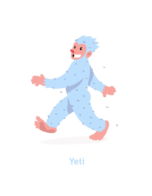 Een illustratie van een cartoon yeti