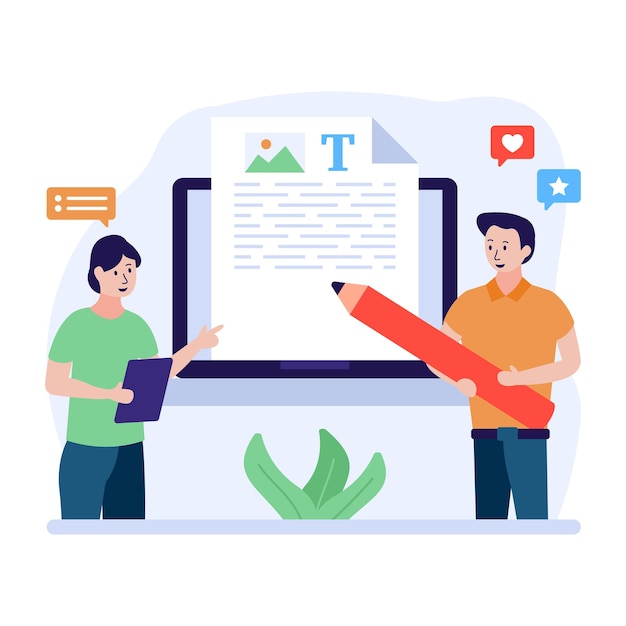 Een illustratie van seo copywriting premium download