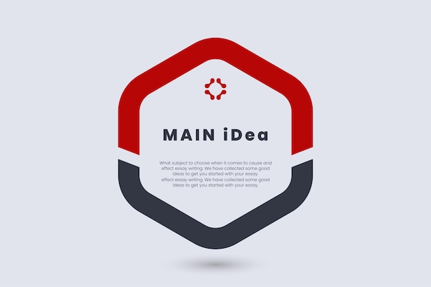 Een infographic voor badge hoofdidee ontwerp rode en grijze kleur stoke knop Vector illustratie