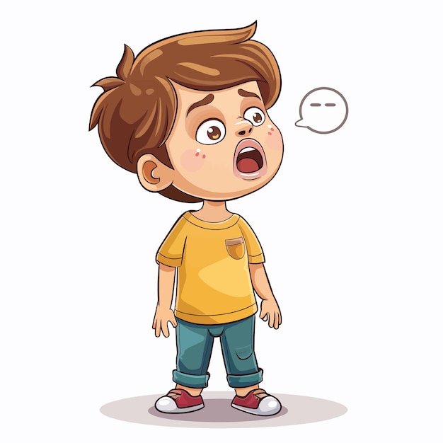 een jongen met een shirt dat zegt dat hij een shirt draagt