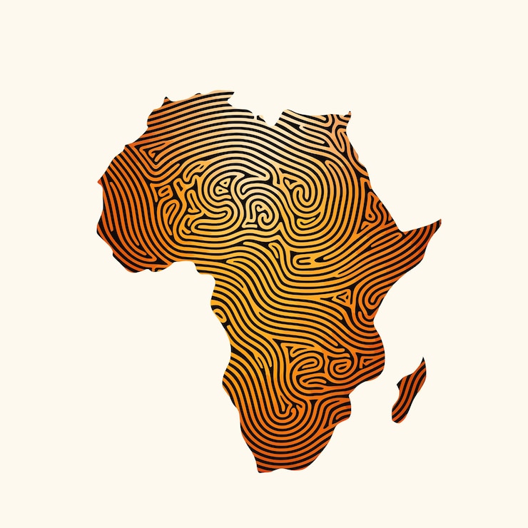 Vector een kaart van het continent met het woord quot eiland quot erop