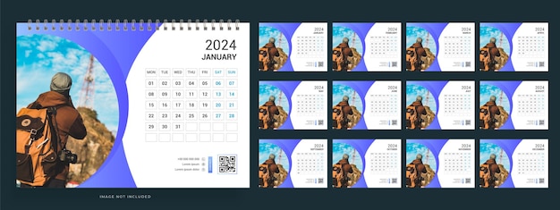 Een kalender met het jaar 2024 erop