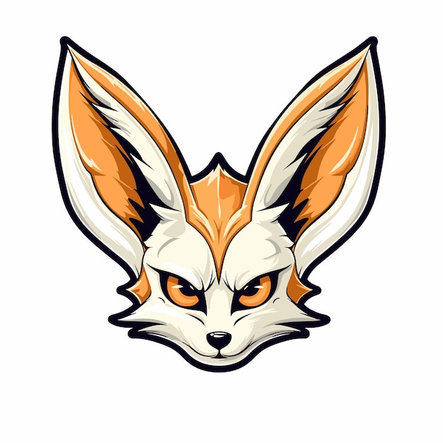 Vector een klassiek vector fennec vos dier mascotte logo