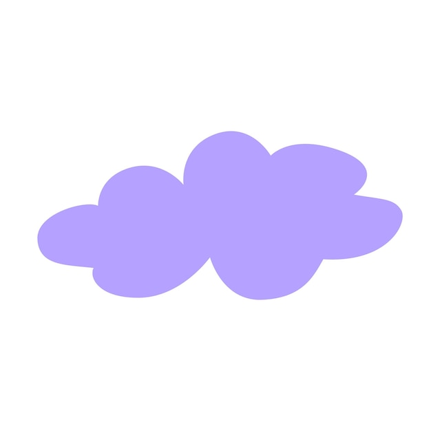 een kleine roze wolk vector illustratie in de hand getekende stijl