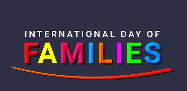 Een kleurrijk logo voor de internationale dag van het gezin
