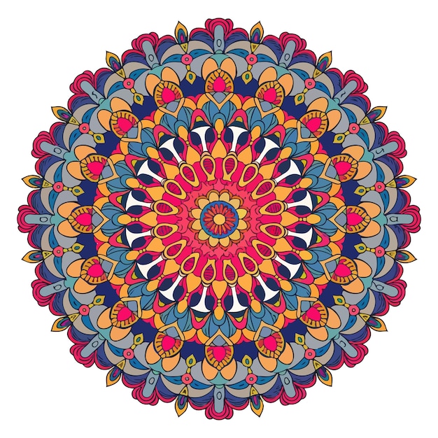Een kleurrijk mandala-ontwerp