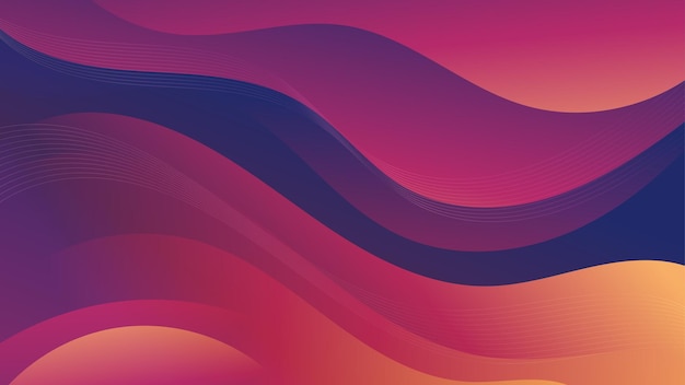 een kleurrijke abstracte schilderij met de roze en blauwe kleuren van de golf