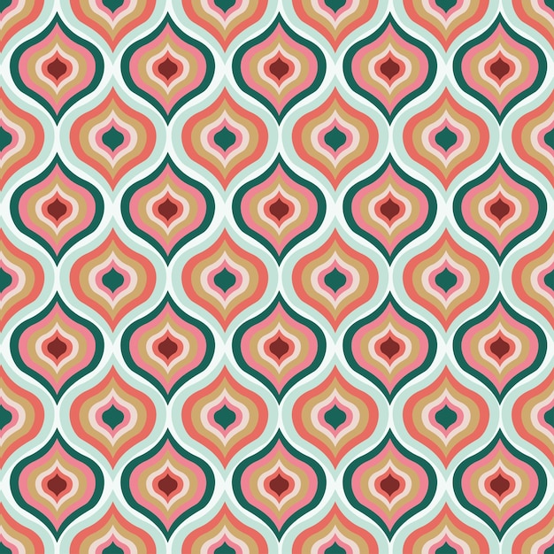 een kleurrijke achtergrond met een patroon van cirkels en een geometrisch patroon